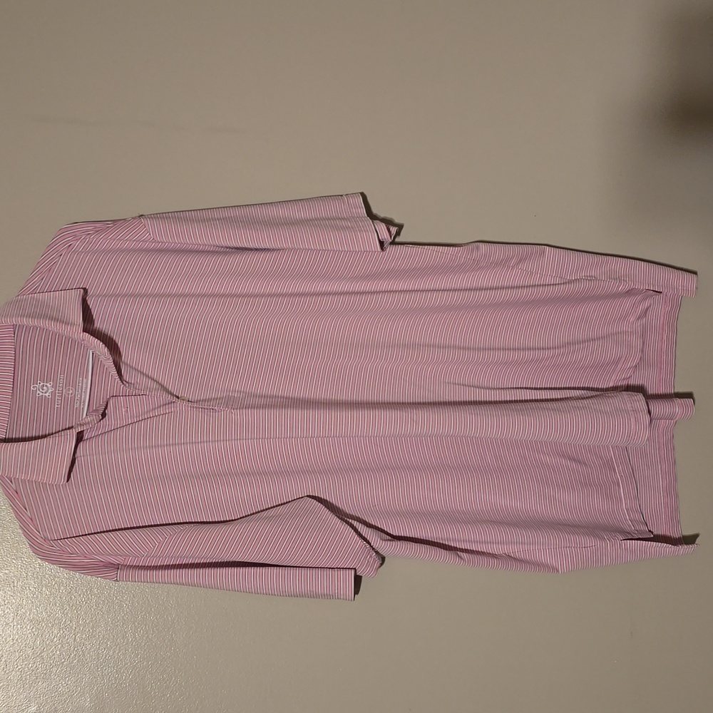 Turtleson Golf Polo Shirt Pink White Mens Size‎ Large